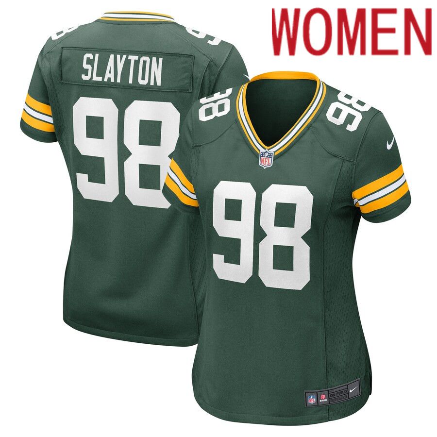 Women Green Bay Packers 98 Chris Slayton Nike Green Game Player NFL Jersey